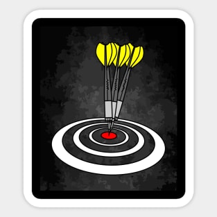 Dartboard Dart Player With Darts Arrows Sticker